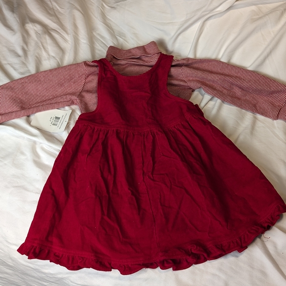 Vintage Samara 4T Dress Red Floral Stripe NWT - Picture 8 of 8